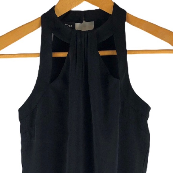 Bebe Black Mock Neck Cutout Tank - Picture 2 of 8